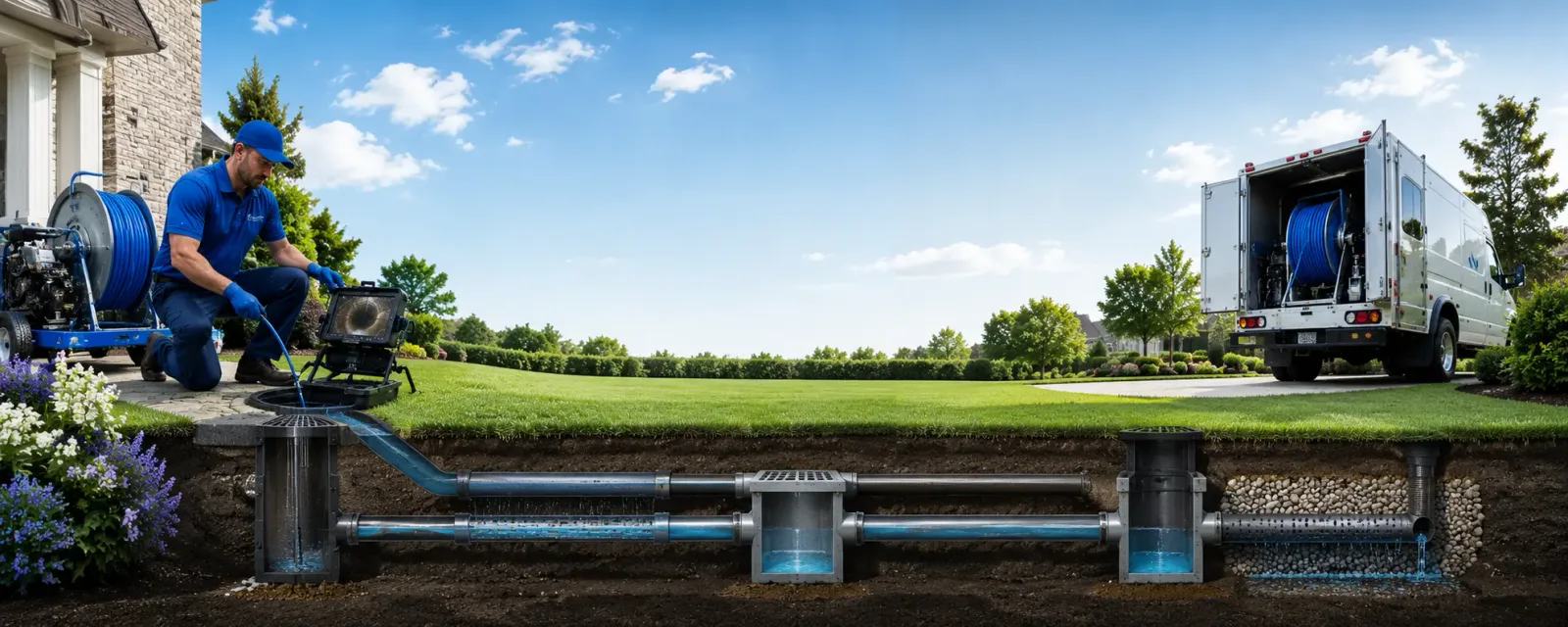 Outdoor drain cleaning information for Curtis, MI